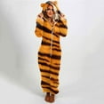 thumbnail image 2 of Dealovy Pajamas for Women Winter Warm Fleece Fuzzy Onesie Zip up Hoodies Romper Plush Cute Ear Loungewear, 2 of 6