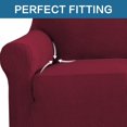 thumbnail image 4 of Housse de Fauteuil/sofa Extensible Jacquard Riche 1 Pce, Tissu Spandex Lavable en Machine Reste en Place, Housse de Fauteuil 1 Place (Fauteuil : Rouge Bourgogne), 4 of 6