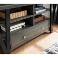 thumbnail image 2 of Tall Tv Cabinet With 2 Drawers & Shelf , Grey/black, 60 - 69 Inch Grey And Black Stand Shelves, Braiding, 2 of 4