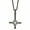 Black, variant on Mens Pagan Wiccan Inverte Cross Pendant Necklace Silver Gold Black 18" - 40"