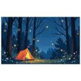 thumbnail image 6 of Magical Nighttime Forest Scene Backdrop Banner with Glowing Fireflies Tent and Starry Sky Party Decorations Photography Props Background for Camping Themed Parties Outdoor Gatherings and Photo Booths, 6 of 7