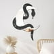 thumbnail image 1 of Espejo de pared OYEFLY, diseño de serpiente negra, luna creciente, madera, 1 of 8