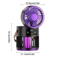 thumbnail image 3 of Xihbxyly Ventilador Portátil Antimosquitos, Lámpara Ventilador 2 En 1, 5 Velocidades, Pantalla Digital Inteligente, Carga Tipo C, Ideal para Acampar Al Aire Libre y Uso Doméstico, Batería de Larga Du, 3 of 7