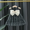 thumbnail image 2 of Tutu Dress for Girls Toddler Girls Sleeveless Bowknot Tulle Sequin Ruffles Princess Dress Dance Party Dresses Clothes Black, 10, 2 of 4