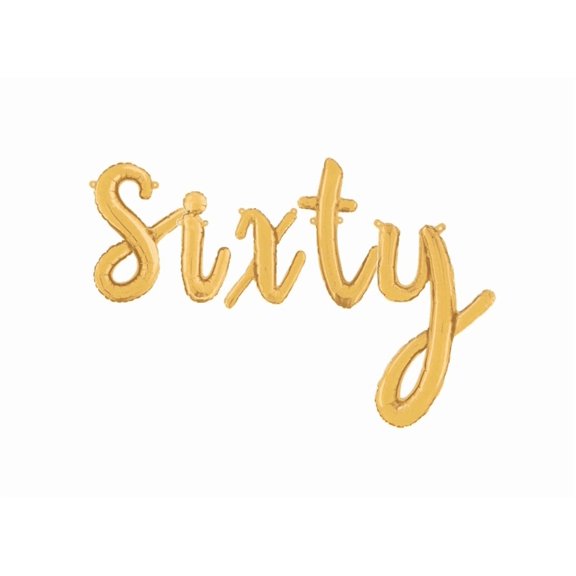 16" Script Cursive "Sixty" Balloon Letters