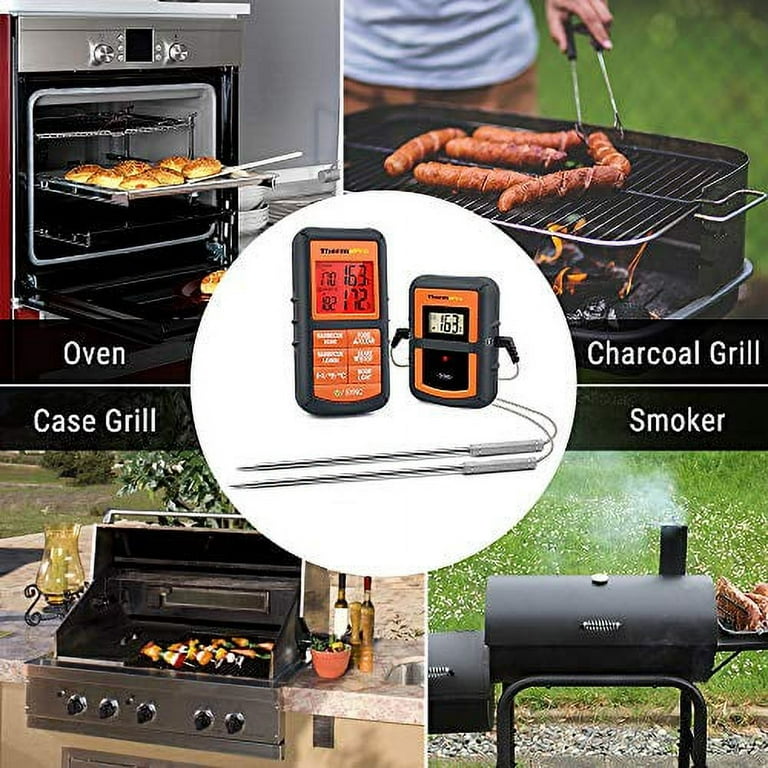 ThermoPro TP06S Digital Grill Meat Thermometer with Probe for Smoker  Grilling Food BBQ Thermometer 