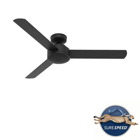 

Hunter 52 inch Presto Matte Black Modern Ceiling Fan and Wall Control
