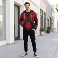 thumbnail image 6 of Spider Hero Zip Hoodie, Spider Web Printed Long Sleeve Pocket Outerwear Apparel for Men Women Cosplay Party, 6 of 8