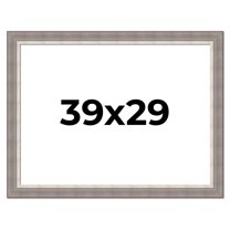 39x29 Frame Grey Real Wood Picture Frame Width 2.75 Inches | Interior Frame Depth 0.5 Inches |