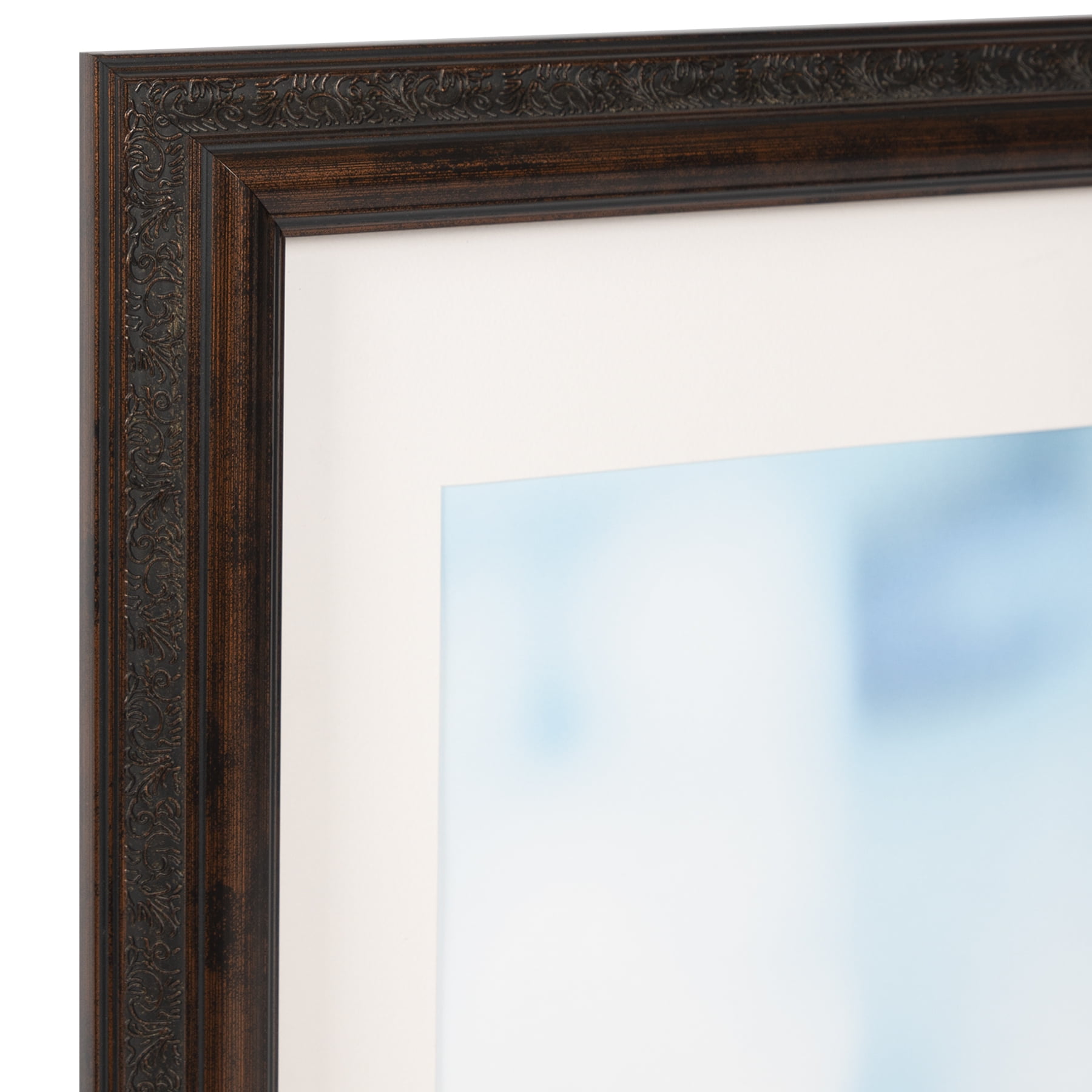 Set of 4, Bronze Tone, 13” x 16” Picture Frames with Matting