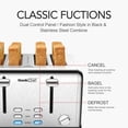 thumbnail image 3 of Toaster 4 Slice, SEVENTH Stainless Steel Extra-Wide Slot Toaster, 6 Toasting Color Settings, Auto Pop-Up Toaster with Bagel/Defrost/Cancel Function, Toaster with Removable Crumb Trays, Silver, J2736, 3 of 9