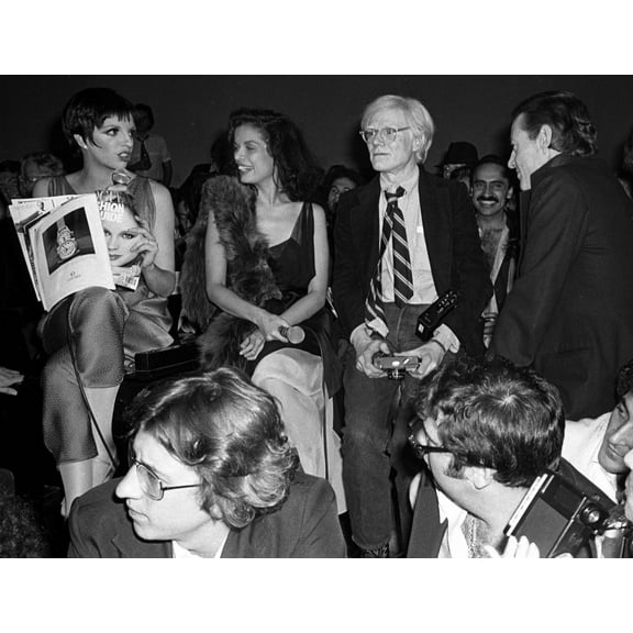 Liza Minnelli, Bianca Jagger, Andy Warhol, Halston Polaroid Night at Studio 54. Photo by Adam Scull (Studio 5403790) Poster Print (8 x 10)
