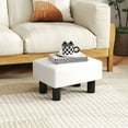 thumbnail image 4 of Gymax Modern Foot Stool w/ Storage Compact Ottoman w/Hidden Storage Space White, 4 of 9