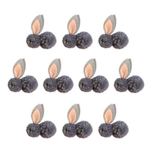 Momihoom Fluffy Bunny Pom-Pom Decorations, Adorable Easter and Spring Craft Accents for DIY Projects and Party Displays