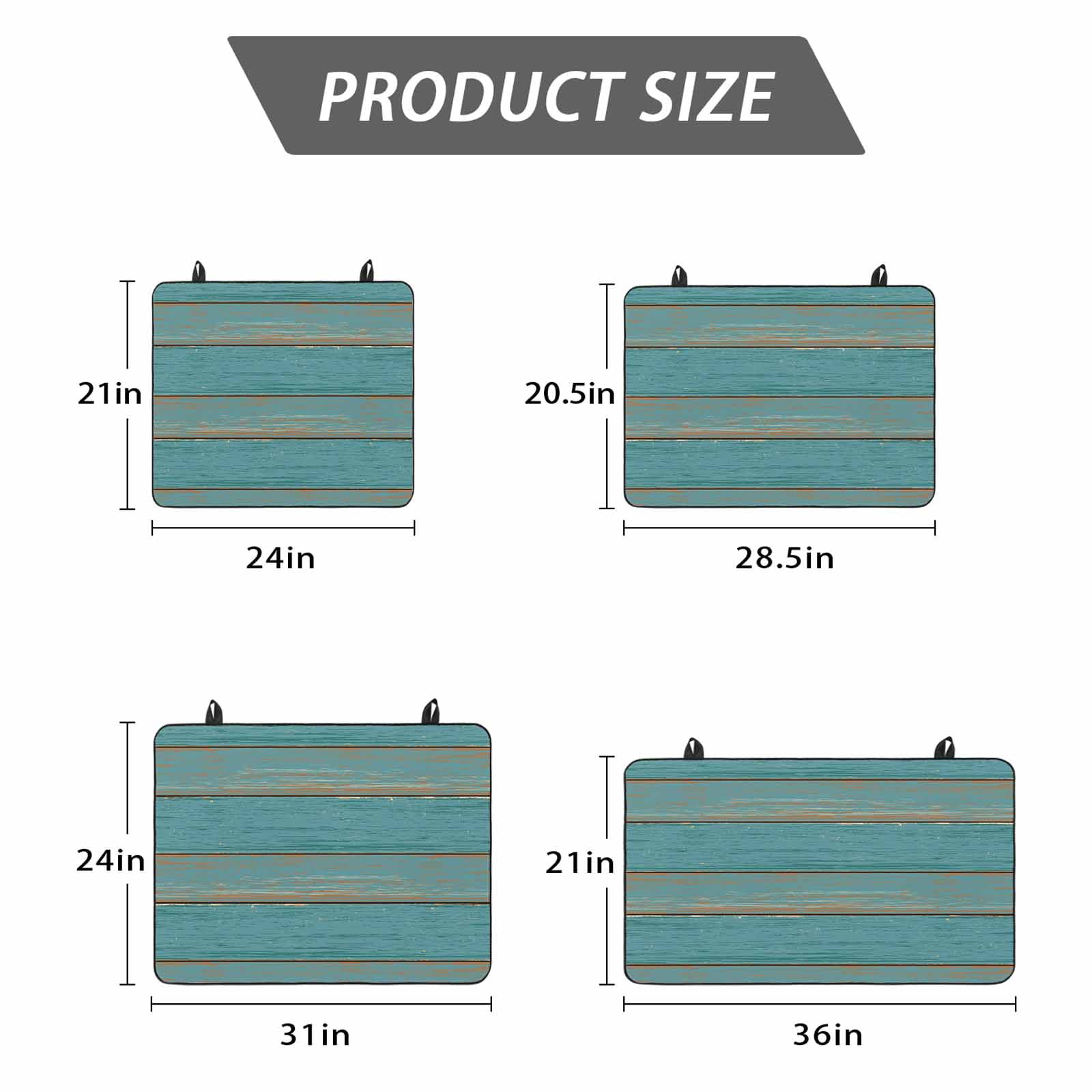 Teal Wood Grain Stove Top Cover for Electric Stove, Heat-proof & Non Slip Glass Top Stove Cover Protector, Farmhouse Vintage Wooden Rustic Kitchen Flat Cooktop Rubber Mat 24x21 Inches
