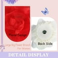 thumbnail image 3 of 10" Exaggerated Big Rose Flower Brooches and Pins for Women Dainty Large Organza Satin Fabric Floral Brooch Pin Lightweight Fashion Collar Dress Accessories Jewelry for Prom Masquerade Banquet, 3 of 12