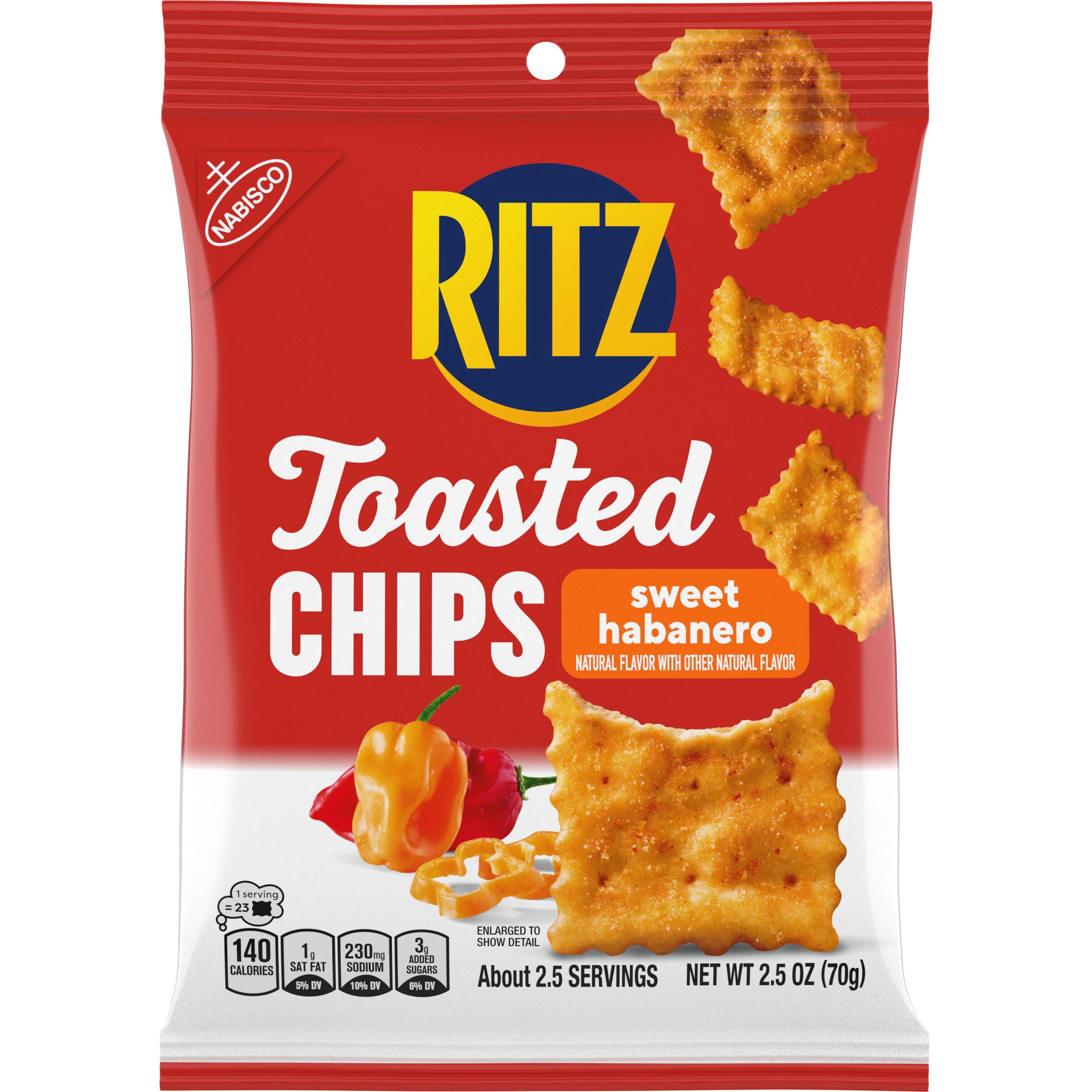 NABISCO RITZ TOASTED CHIPS SWEET HABANERO CRACKERS 2.5 OZ