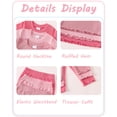 thumbnail image 6 of 6 Months Baby Girls Clothes 12 Months Girls 3 Pack Fall Winter Outfits Set Infant Girl Long Sleeve Top Pants 6PCS Clothing Set Pink, 6 of 6