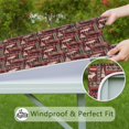thumbnail image 6 of Red Christmas Animal and Tree Pattern Square Fitted Tablecloth with Elastic Edge,Square Table Cover,Washable Elastic Table Cover for Home Kitchen Party Decor 36"x36", 6 of 6