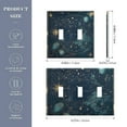 thumbnail image 2 of Yayeee Toggle Light Switch Wall Plate 2-Gang 4.56"x4.48" Decorative Outlet Cover, Dark Star Map, 2 of 7