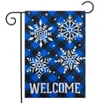 thumbnail image 2 of Briarwood Lane Checkered Snowflakes Burlap Winter Garden Flag, 2 of 4