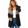 thumbnail image 5 of WIHOLL Womens Cardigan Open Front Lightweight Long Sleeve Cardigans Casual Fall Clothes with Pockets Color Block, 5 of 9