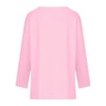 thumbnail image 6 of OKBOP Breast Cancer Scrub Tops Women,Casual V-Neck Long Sleeve Solid Loose Shirt Green Blouses For Women Breast Cancer T- Shirt, 6 of 6