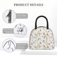 thumbnail image 4 of Yiaed Roses Flowers Print Lunch Bag Adult Insulated Lunch Box, Leakproof Cooler Food Lunch Containers Reusable High Capacity Lunch Tote Bags-One Size, 4 of 6