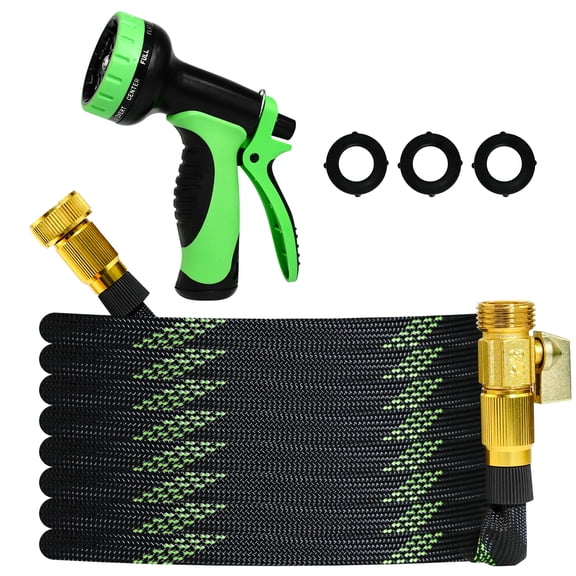 100FT Non-Expanding Garden Hose, Lightweight, Flexible Ultra-Light Water Hose, Burst-Resistant, Lead-Free, Anti-Kink, High-Pressure