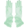 thumbnail image 2 of Yoyauz Women's Tulle Extra-long Sexy Sheer Lace Wedding Elastic Ruffled Mesh Gloves For Evening Opera Party Attire, 2 of 3
