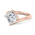 thumbnail image 2 of Marana - Moissanite Asscher Cut Lab Diamond Twisted Band Solitaire Engagement Ring, 2 of 3