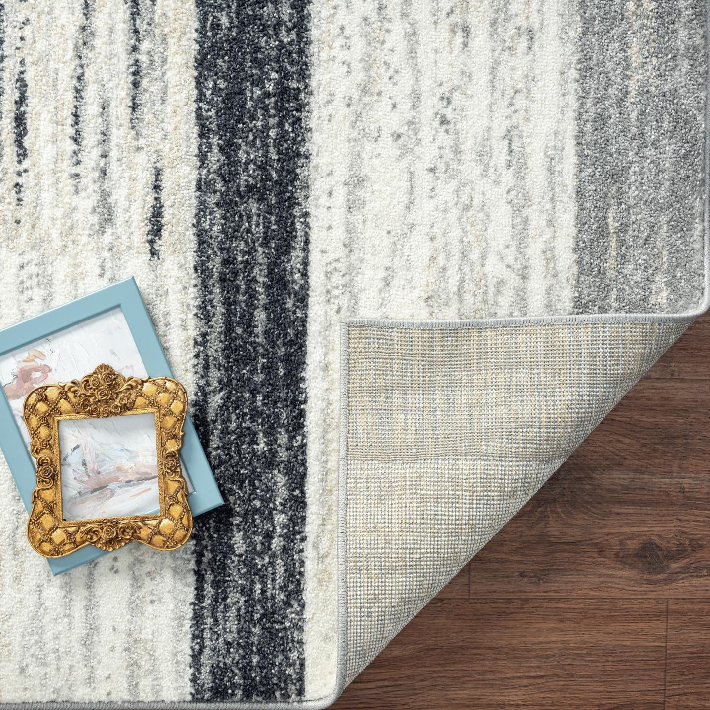 Luxe Weavers Modern Farmhouse Geometric 8x10 Gray Area Rug for Living Room
