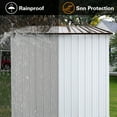 thumbnail image 4 of Elegant 6ft x 8ft Metal Garden Shed – Chic Outdoor Storage Solution in Striking White and Coffee Colors. Perfect for Organizing Tools and Enhancing Your Garden's Style!, 4 of 7