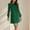 Green, variant on New Summer Arrivals SMihono Women's Mesh Sheer Lantern Long Sleeve Office Mini Dress Elegant Crewneck Loose Short Party Cocktail Pencil Dresses Green S
