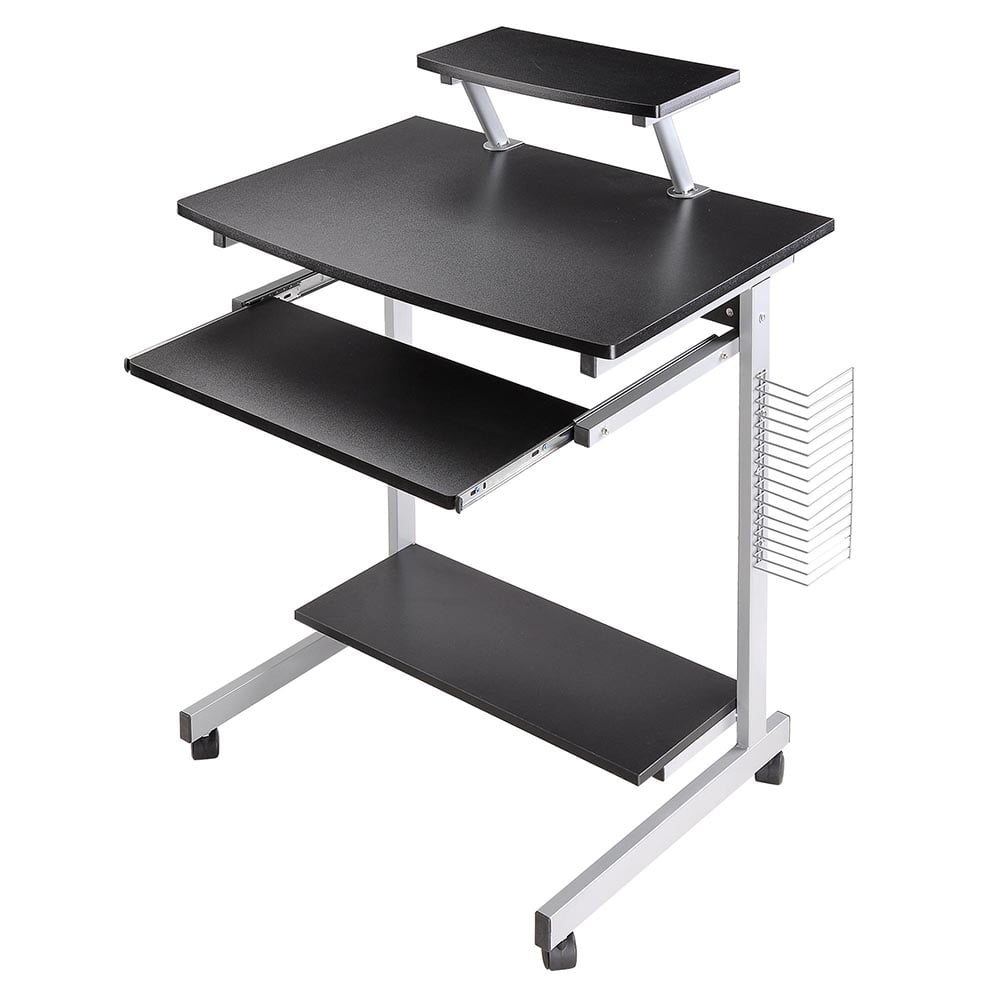 Yescom Mobile Computer Desk Compact Student Laptop Cart Rolling Table Home Office