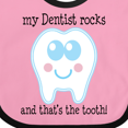 thumbnail image 4 of Inktastic Dentist Rocks Tooth Boys or Girls Baby Bib, 4 of 4