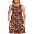 thumbnail image 1 of Disketp 70s Groovy Hippie Retro para Vestido sin Mangas para Mujeres, Vestidos de Verano para Mujeres, Casual y Holgado para la Playa, 1 of 6