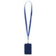 thumbnail image 3 of Tarjetero vertical de piel sintética de doble cara para identificación de empresa con cordón para el cuello. Azul, 3 of 9