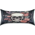 thumbnail image 3 of GZHJMY Skull Satin Pillowcase for Hair and Skin, Soft and Cozy Cooling Smooth Pillow Cover with Envelop Closure, Standard Size 20x26in Home Decor, 3 of 7
