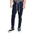 thumbnail image 3 of G-Style USA Men's Hip Hop Slim Fit Track Pants - Athletic Jogger with Side Stripe - Navy/Off-White - 4X-Large, 3 of 6
