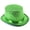 Green, variant on Satin Top Hat for Adults with Satin Band St. Patrick's Leprechaun Hat for Party Black