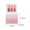 thumbnail image 3 of Brillant à Lèvres 3 Pcs Capsule Brillant à Lèvres Longue Tenue Non Collant Léger Taches de Lèvres Rouge à Lèvres Liquide Rouge Brillant à Lèvres Filles Femmes Coffret Cadeau, Brillant à Lèvres pour Femmes, 3 of 9
