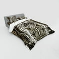 thumbnail image 3 of Ambesonne Grey Bedding Set 3 Pcs, Bike Engine Cars Photo, Twin XL, Grey and Dark Brown, 3 of 3