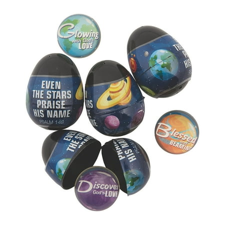 God'S Galaxy Filled Eggs - Party Supplies - 12 Pieces