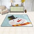 thumbnail image 2 of Dreamtimes Cute Snowman Face Non-Slip Area Rug 72"x48", Winter Snow Soft Non Slip Washable Floor Mats for Indoor Front Porch,Living Room, Bedroom,Kitchen, 2 of 5