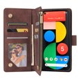 thumbnail image 2 of Case for Google Pixel 5A Leather Magnetic Handbag Zipper Pocket Cover Wrist Strap, 2 of 5