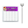 thumbnail image 1 of 20PCS Nose Studs Rings 22G Sterling Silver Crystal CZ bendable Nose Bone Stud Nose Ring Piercing, 1 of 4