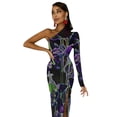thumbnail image 5 of Electric Columbine Half Dleeve Split Dress dress women summer women"s clothing summer novelties, 5 of 6