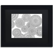 Trademark Fine Art "Mixed Coloring Book 50" Canvas Art by Kathy G. Ahrens, Black Matte, Black Frame