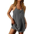 thumbnail image 1 of Gspmoly Shorts Short Femme, Combishort à Bretelles Couleur Unie Femme, de Randonnée Femme, Liquidation Été Gris TTG, 1 of 8